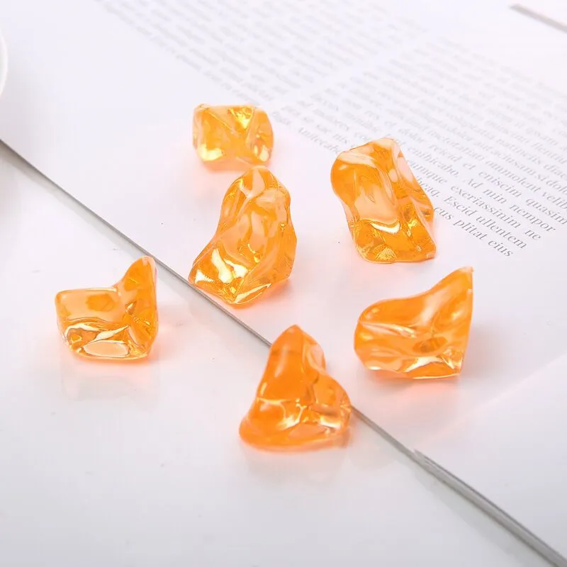 10 шт. разноцветные акриловые кристаллы в форме льда из камня неправильной формы