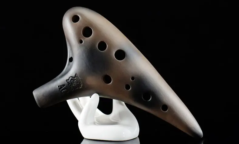 Дымчатая глина для сжигания 12 отверстий тональная музыкальная флейта Ocarina