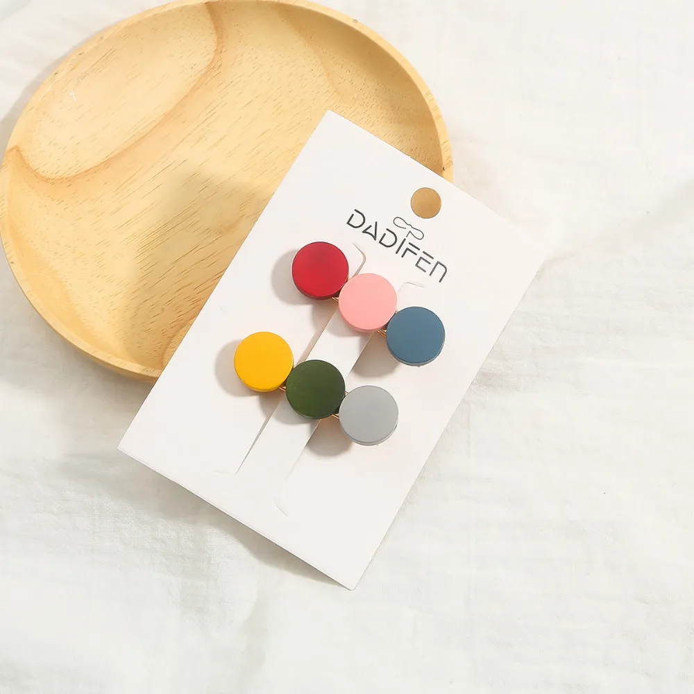 

Hair Girls Round Retro Love Accessories Barrette For Clip Fashion Candy New
