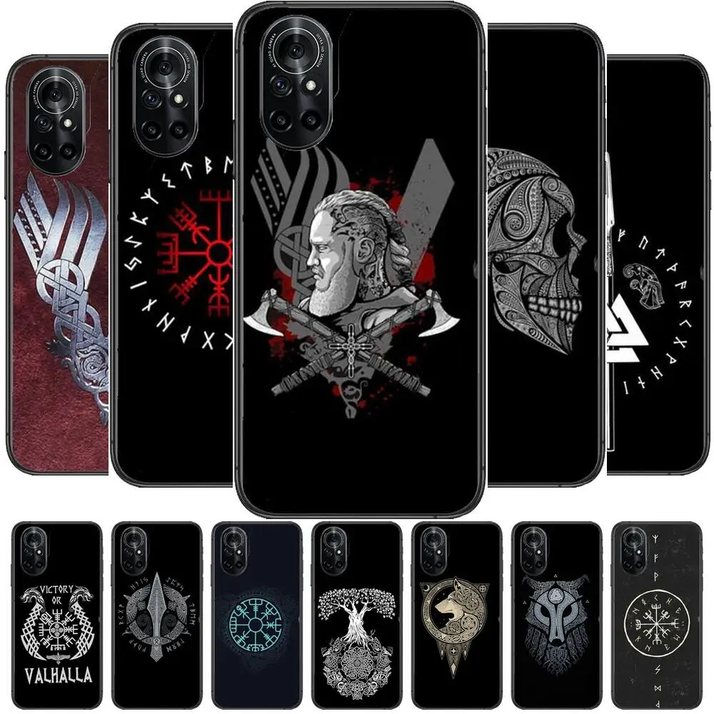 

CUTEWANAN Viking Vegvisir Odin Nordic Clear Phone Case For Huawei Honor 20 10 9 8A 7 5T X Pro Lite 5G Black Etui Coque Hoesjes