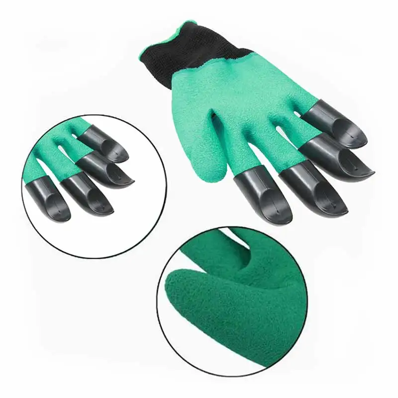 4/8 ручная работа пластиковые садовые резиновые перчатки садоводство Выкапывание