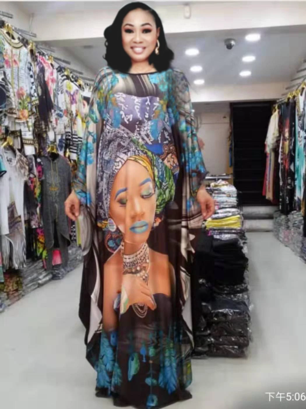 Новое поступление женское платье похожее на картинку 100% Африканский принт