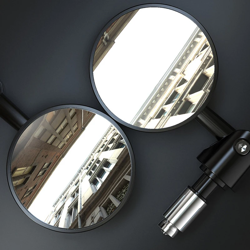 1 Pair Motorcycle Rearview Handle Bar End Mirrors Moto Accessories 16-18mm Universal Motorbike Handlebar Round Convex Mirror | Автомобили