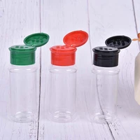 5pcs 100ml plastic spice salt pepper shakers seasoning jar bbq condiment vinegar bottling