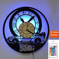 Vinyl Creative Record Wall Clock Modern Design 3D Cartoon Hanging Watch Quartz Mute Living Room Decoration