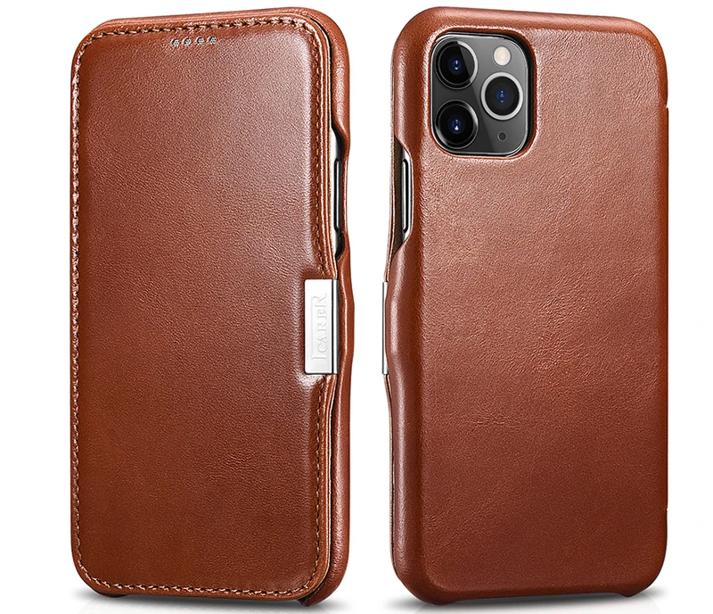 Icarer чехол из натуральной кожи для iPhone 11 Pro Max 6 7 8 Plus XI XR XS MaX Магнитная застежка Ретро Тонкий флип-чехол для телефона