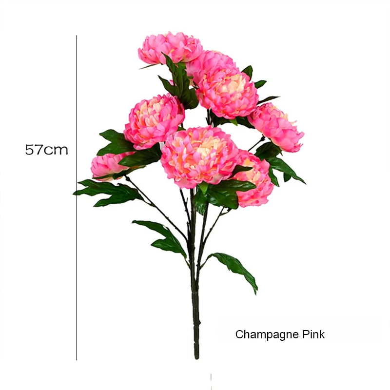 

57cm Artificial high quality large 8 peony fake flowers wreath farmhouse home decor wedding Backdrop wall silk flower Bouquet