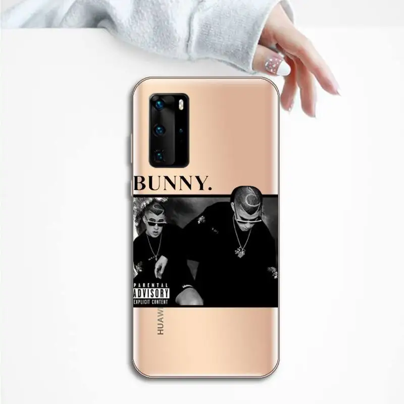 

Yo Perreo Sola Bad Bunny Phone Case Transparent for Huawei P20 P30 P40 honor 8 10i P smart 2019 Samsung A71 A21S S10 20 plus