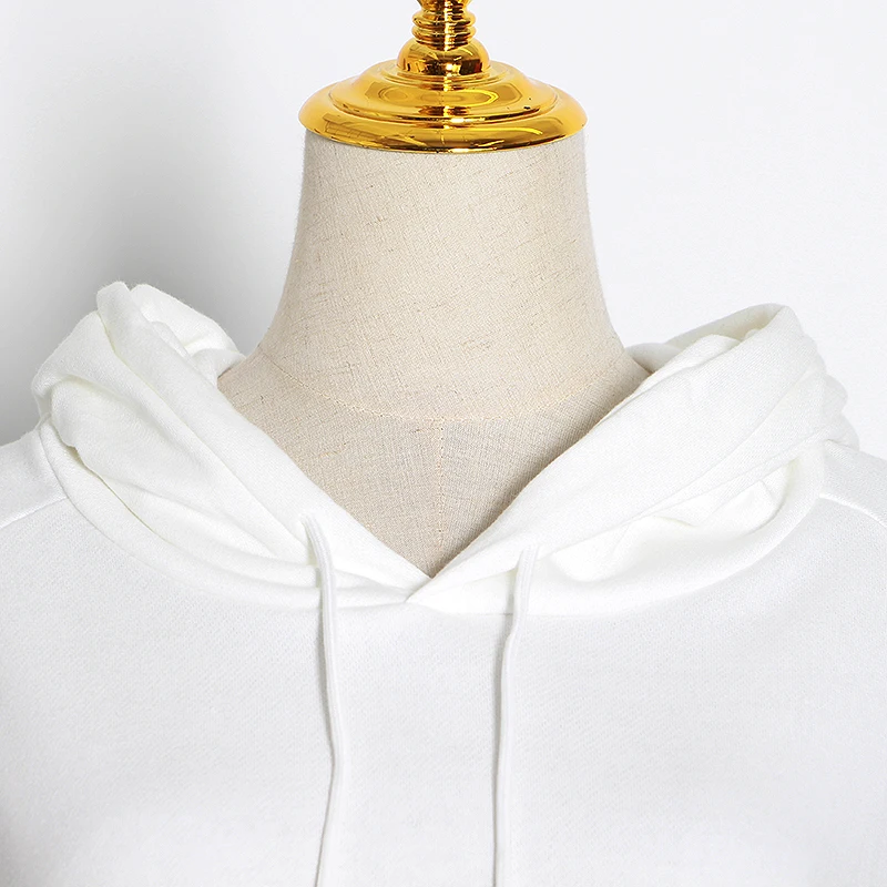 Женская толстовка CHICEVER Повседневная Свободная Толстовка большого размера с