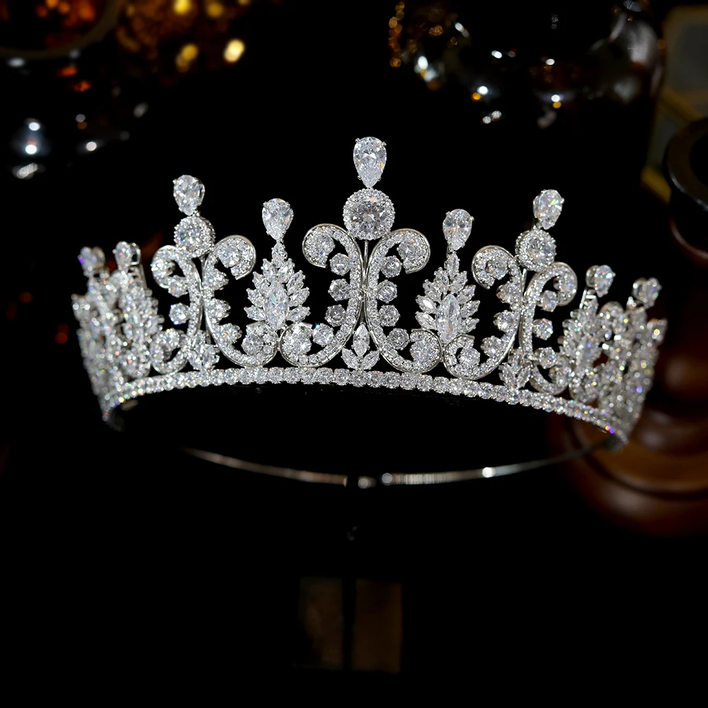 Новинка роскошная свадебная корона в стиле барокко головная повязка ASNORA AAA с