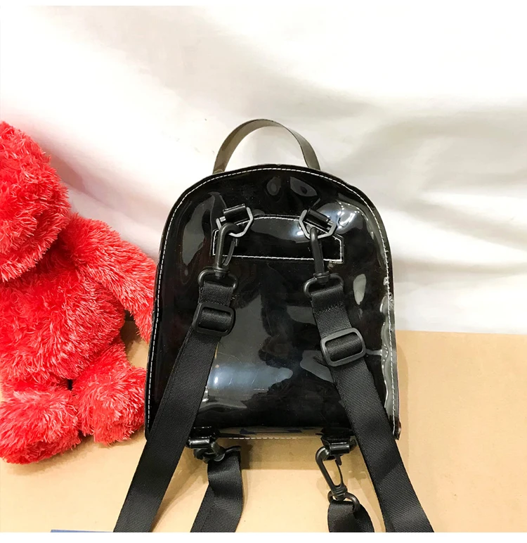 Модный женский рюкзак корейский конфетных оттенков прозрачный мини-рюкзак из