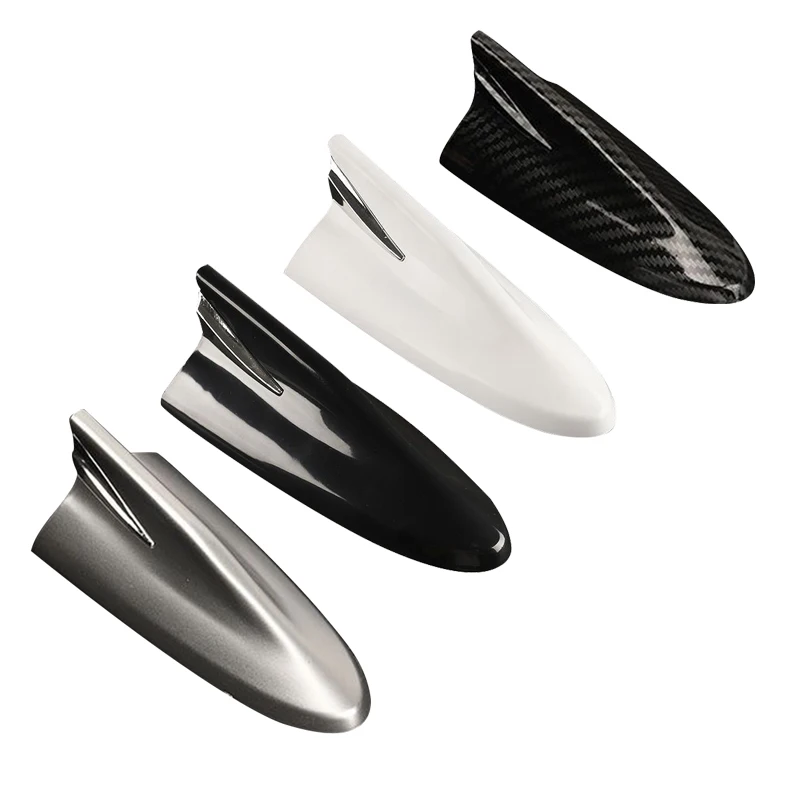 

YOLU Car Roof Shark Fin Antenna Carbon Fiber Black White Silver Decoration Antennas Fit for all Cars