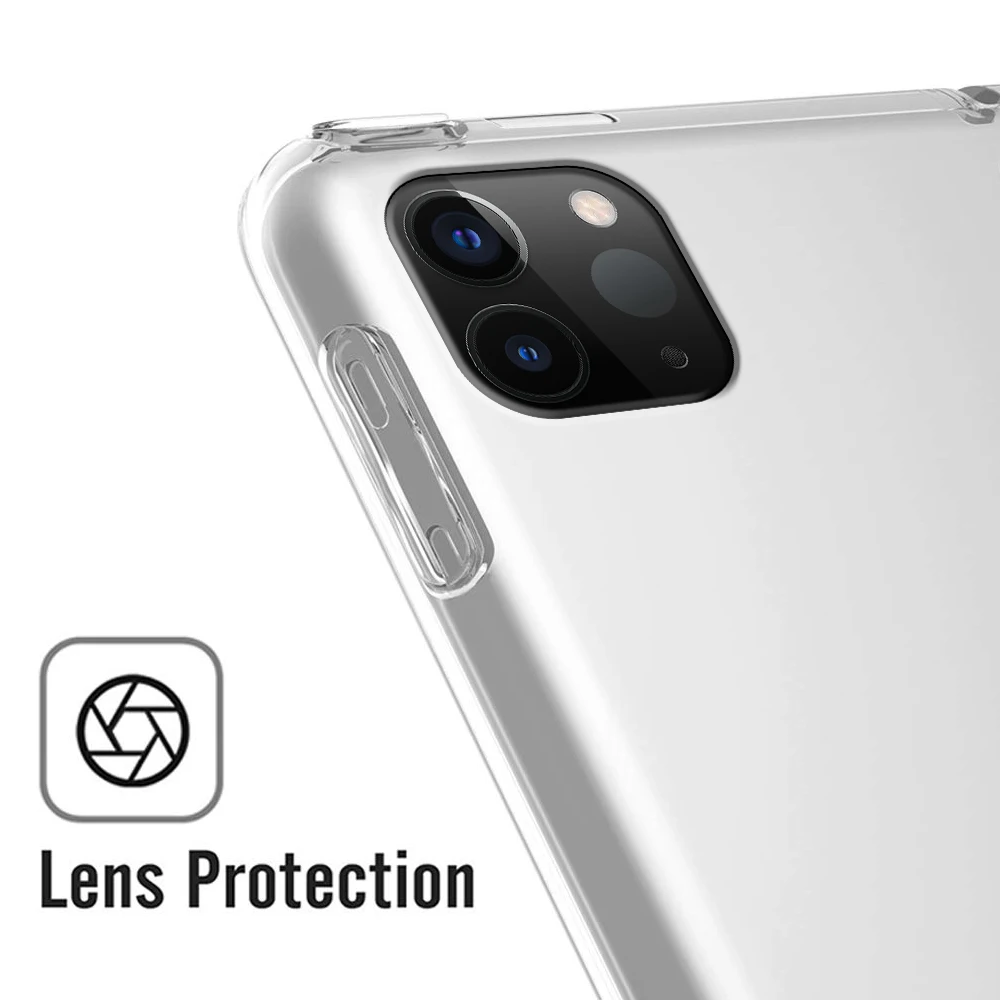 Для iPad Pro 12 9 дюйма 2020 чехол прозрачный мягкий ТПУ против царапин защитный для