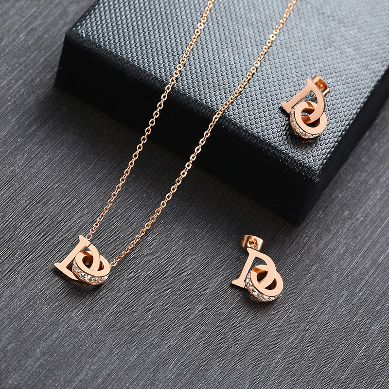 Оригинальное ожерелье D изысканное циркония Циркон розовое золото Тон Шарм