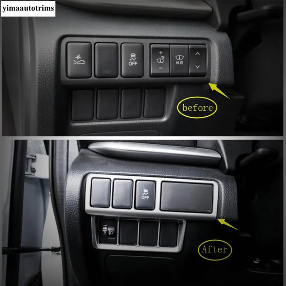 

Head Lights Lamps Headlight Headlamp Switches Button Decoration Cover Trim Fit For Mitsubishi Eclipse Cross 2018 - 2021 ABS