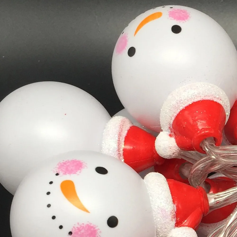 Рождественский светодиодный светильник гирлянда снежинка Санта Клаус