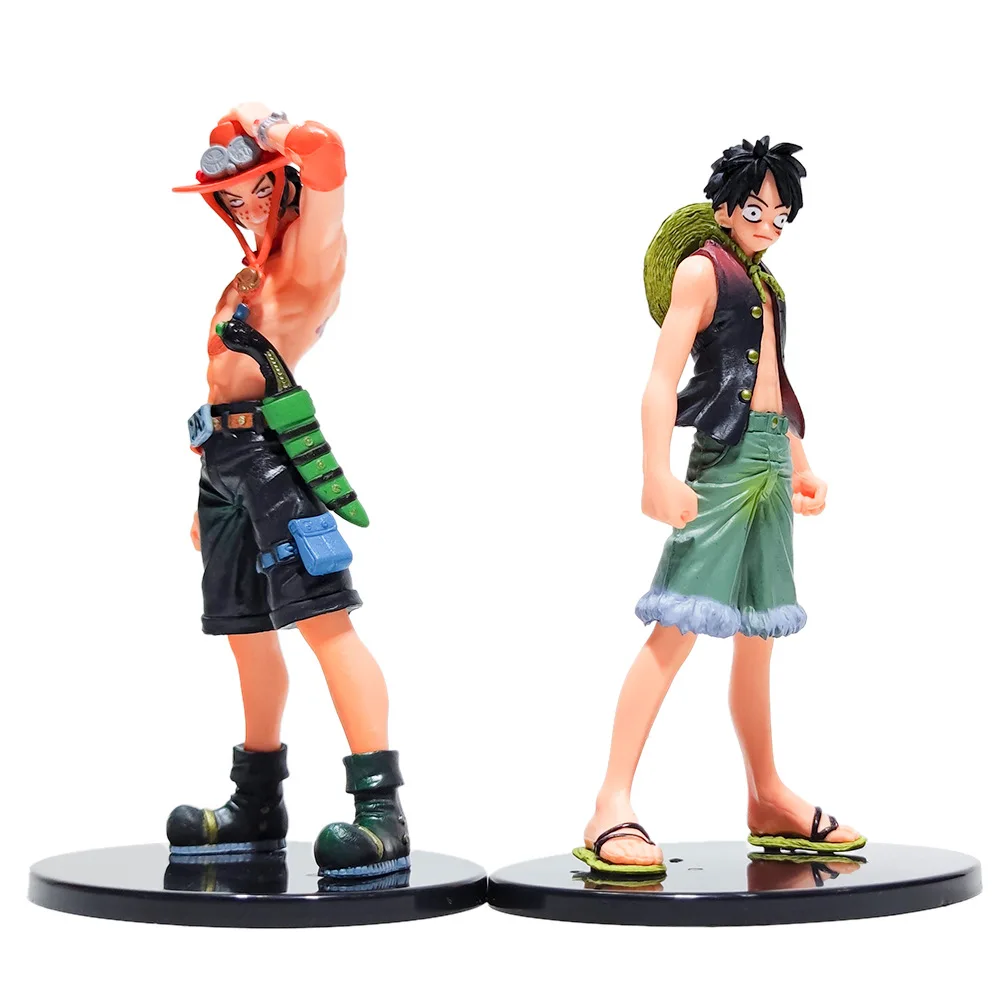 Японское аниме One Piece Portagas D Ace Monkey.D.Luffy фигурка из ПВХ Коллекционная модель смолы