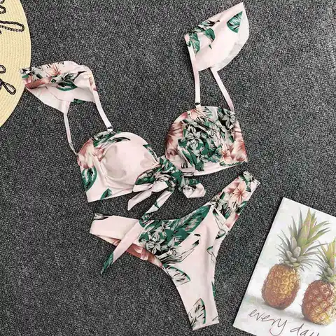 Women Floral Print Bikini Set Swimming Two Piece Swimsuits Swimwear Beach Suit купальник женский bikinis swimwear swimsuit women