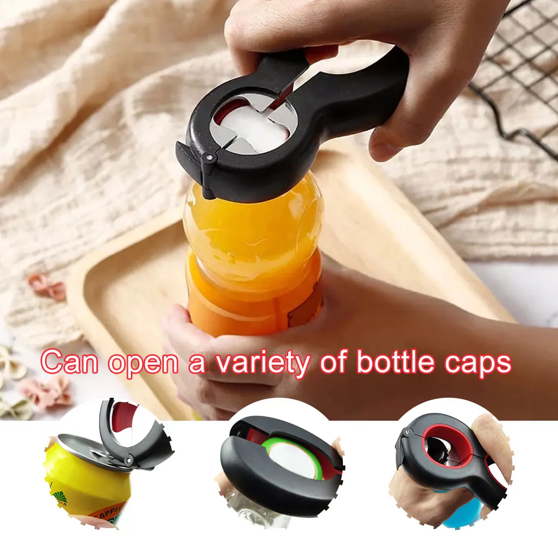 

8-shaped gripper multi-function screw opener, all-in-one bottle opener that can unscrew the beer lid, standing wine tools