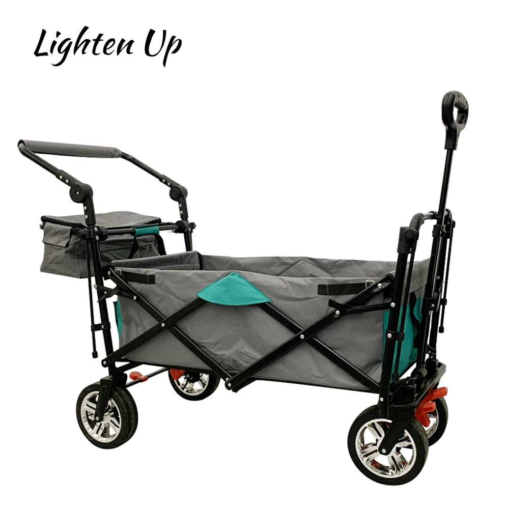 

Lighten Up Outdoor Multifunctional Foldable Camping Cart Four-wheel Shopping Cart Gardening Handling Trolley