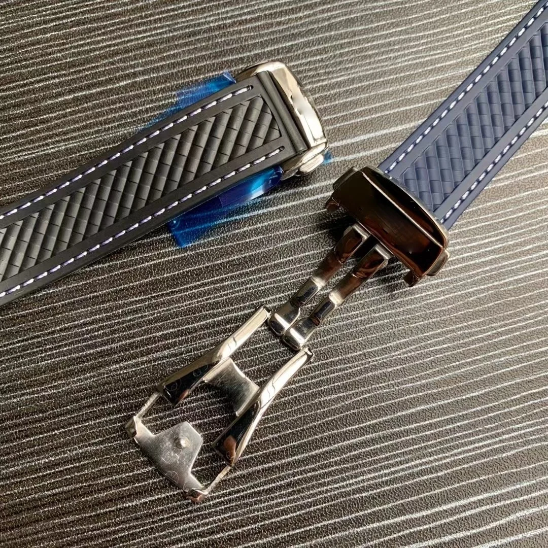 

2021 New Mens Watch Automatic Mechanical Stainless Steel Calendar 41mm Sapphire Blue Black Rubber Green World Map Wristwatch