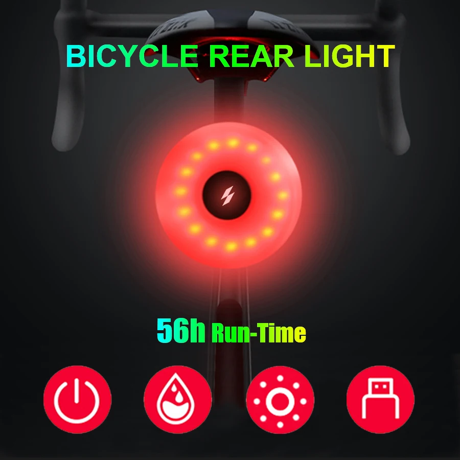 NEWBOLER LED велосипед задний фонарь 5 режимов USB заряжаемый задние фонари IPX5