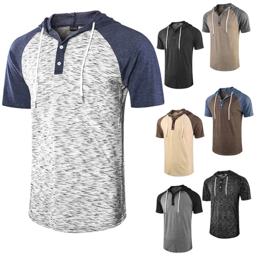 Мужская футболка с коротким рукавом шапкой модная повседневная мужская