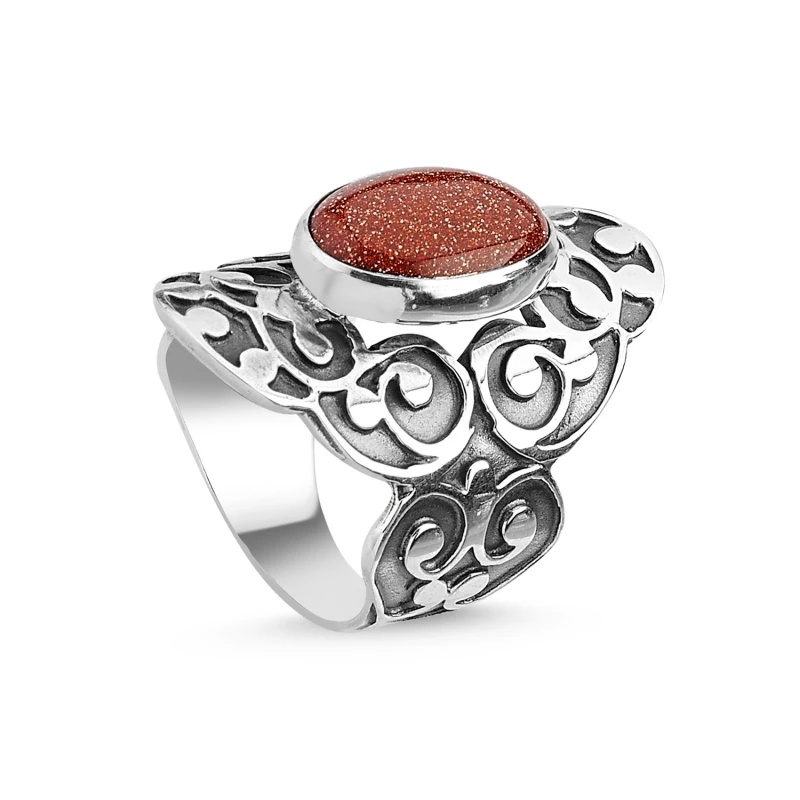 

Silver 925 Sterling Star Stone Handwork Ring