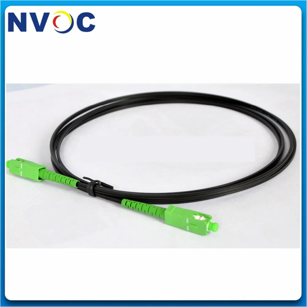 5Pcs/Lot 50M 1core Indoor FTTH GJXH Fiber Drop Cable Patch Cord SC/APC to Simplex SM G657A1 Black Jacket Jumper | Мобильные телефоны