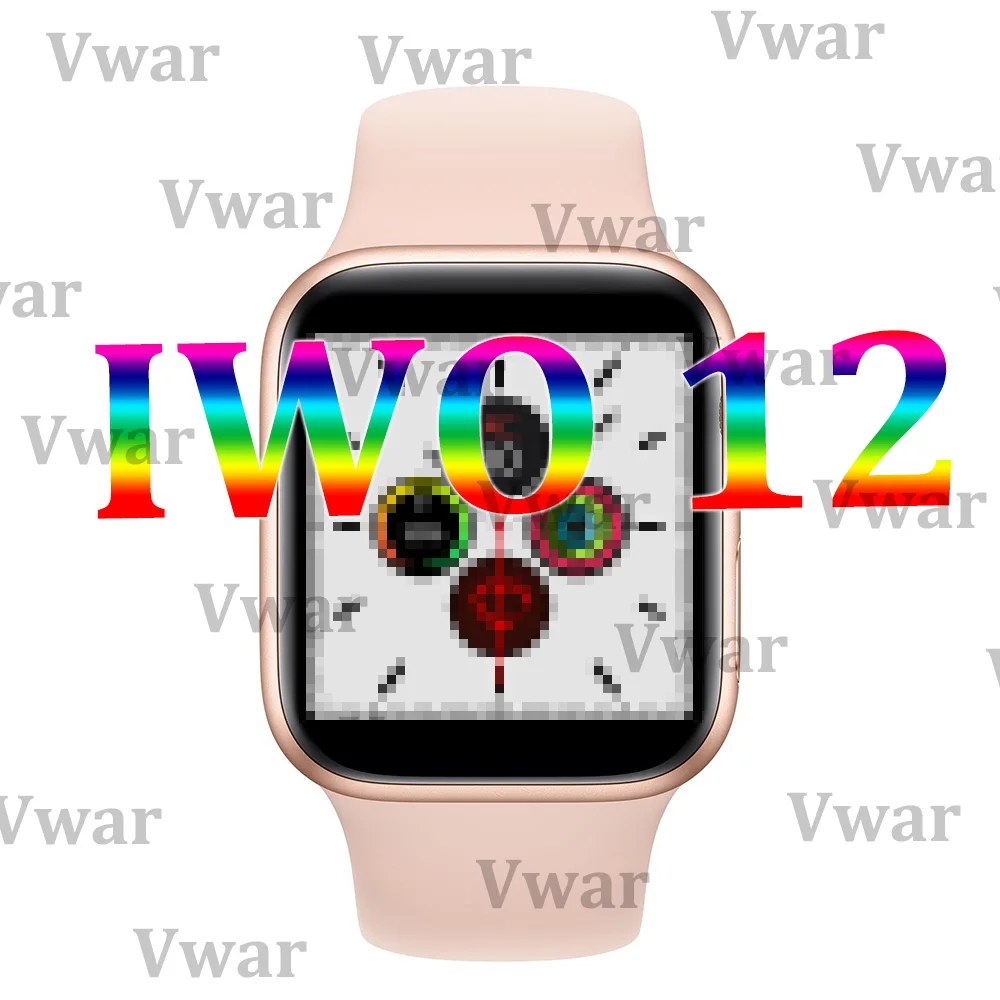 Розовый Vwar IWO 12 40 мм умные часы серии 5 1:1 для Apple IOS Android ЭКГ сердечного ритма женские умные часы iwo 11 iwo 8 Plus 9 10 Обновление - Цвет: Розовый