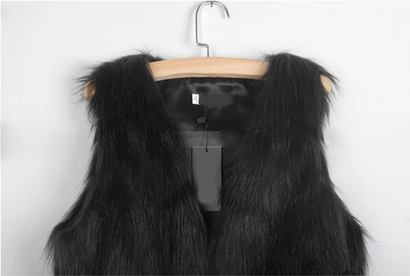 

2020 colete de pele feminina Women fox Faux Fur Vest Winter Long Vest Sleeveless Luxury Fur Coat Plus Size Slim XXXL Coat L632