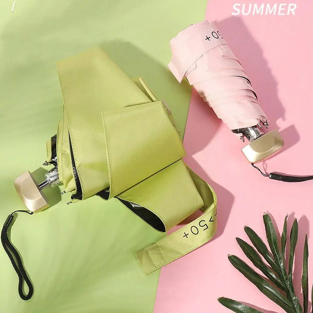 

Small Fashion Folding Umbrella Rain Women Gift Men Travel Umbrellas Girls Parasol Portable Pocket Mini Waterproof Anti-uv V6x8
