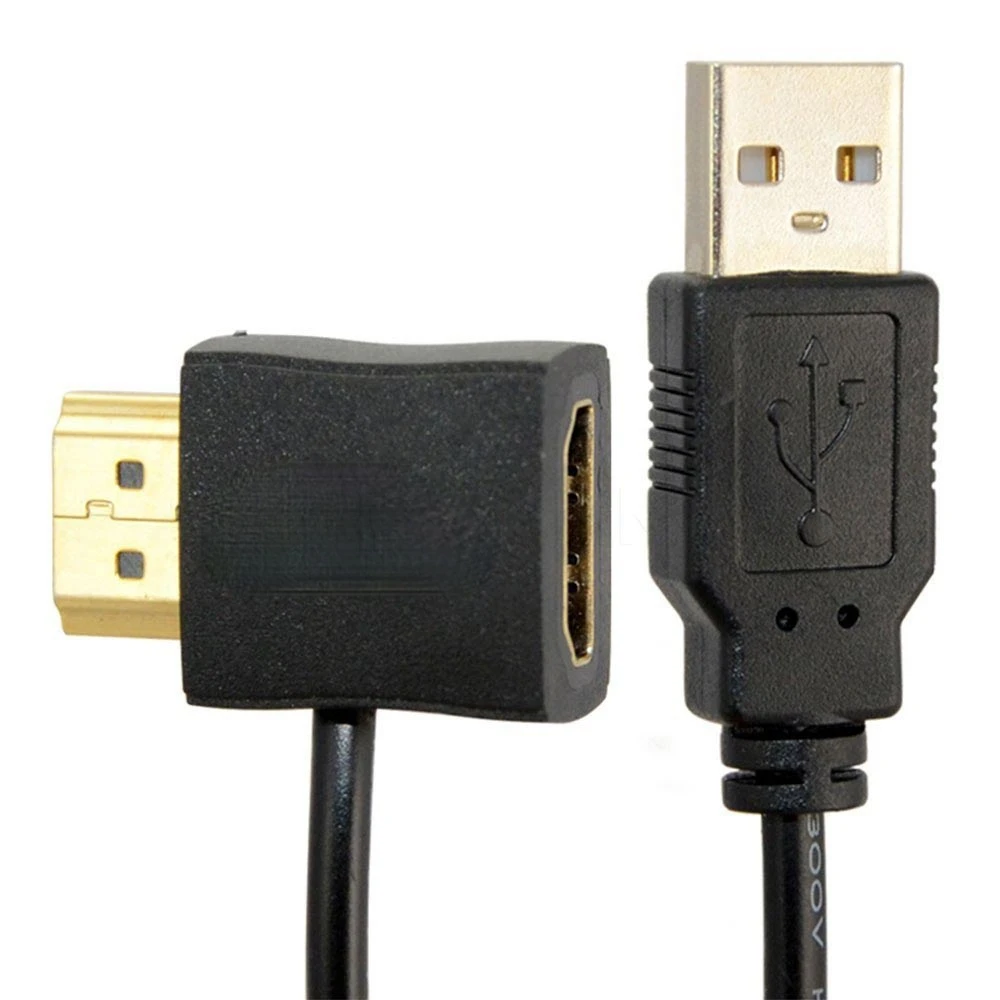 Адаптер-переходник штырь-гнездо с HDMI-совместимым разъемом 50 см кабелем питания USB