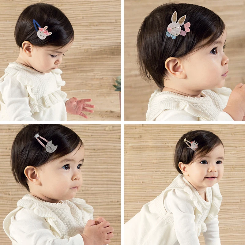 3pcs/Set Children Cartoon Cat Sequin BB Hair Clips Cute Bowknot Pompom Ball Hairpins Barrettes Kids HairAccessories | Детская одежда и