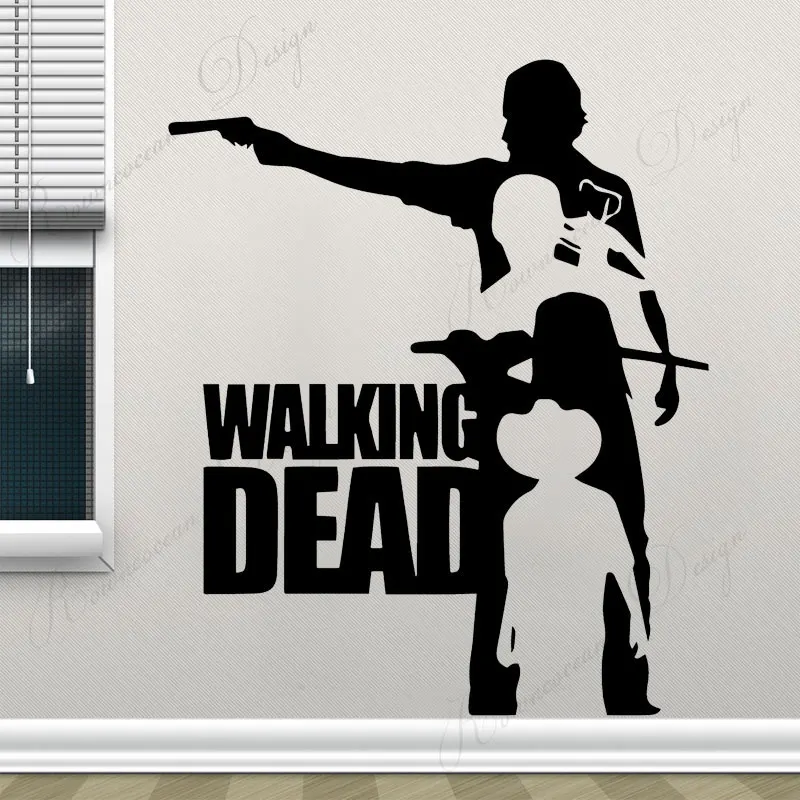 

The Walking Dead Pattern Wall Sticker Vinyl Home Decor For Living Room Boys Bedroom Teens Dorm Decals Wall Removable Mural 4159