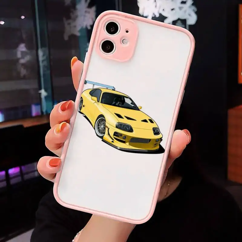 

Sports Cars Male Men Phone Cases Matte Transparent For iPhone 12 Mini 11 Pro XR XS Max 7 8 Plus