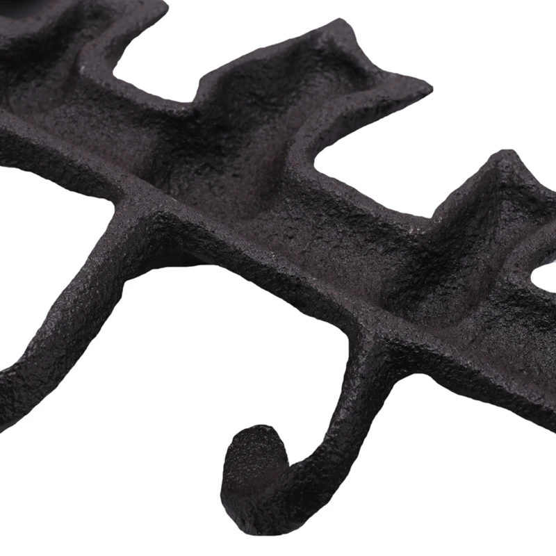

7 Cats Cast Iron Wall Hanger-Decorative Keys Holder with 7 Hooks-Wall Mounted