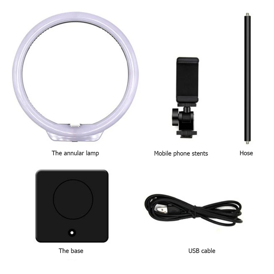 

MAMEN 3200-5600K 20cm LED Ring Light With 144pcs LEDs Stepless Dimming USB Lamp For YouTube Video Live Makeup Selfie Light