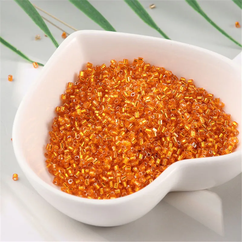 1000 шт./пакет 1 5 мм Стекло трубка серебро сделай сам бисер прозрачный Стеклярус