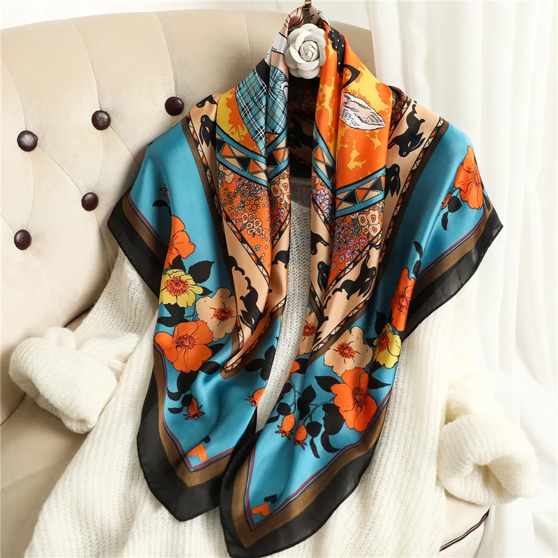 

Mulberry Scarf Women Silk Scarf Luxury Shawl Scarves Beach Cover-ups Bandana Hijabs Bufand de seda Foulard en soie solar playa