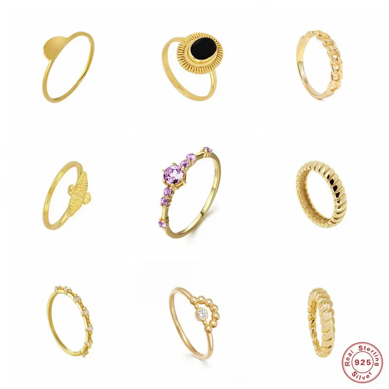 Мода 925 пробы серебро Anillos минималистский Bling CZ кольца для влюбленных Юбилей