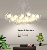 glass bubble ball led chandelier post modern personality bedroom living room bar restaurant clothing store magic bean chandelier