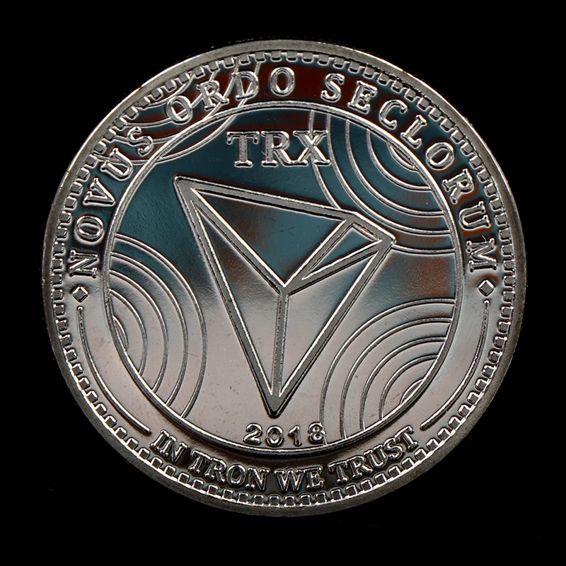Новые виртуальные памятные металлические монеты TRX без денежной единицы, подарок Биткойн с доставкой на дропшиппинг.