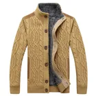 Мужские зимние толстые свитера с мехом, теплые флисовые пальто-свитера на осень и зиму, брендовая одежда для мужчин