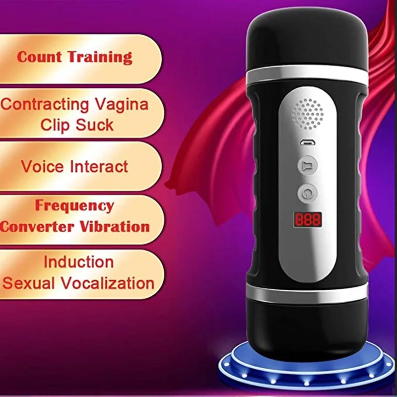 Двухканальный Мужской мастурбатор с функцией автоматического сосания