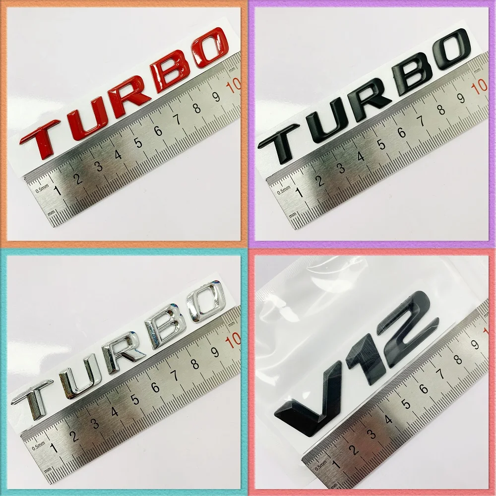 

3D Metal V8 V12 TURBO For BMW Ford side fender rear durable bumper sticker