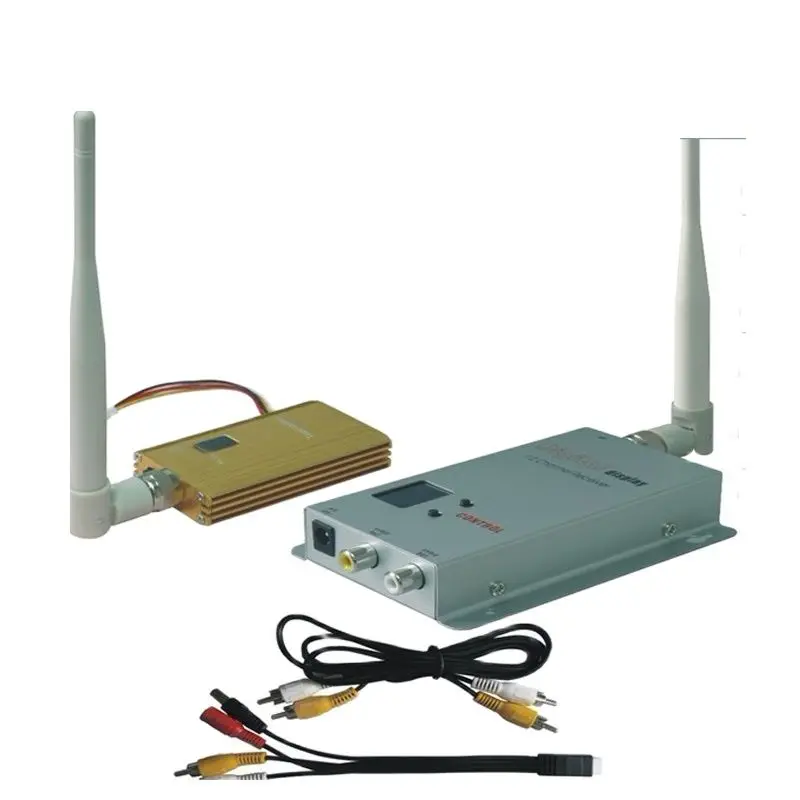 

1.5W 8ch 1.0G 1.1G 1.3G 1.2G Wireless AV Transceiver for CCTV Video Audio Drone Transmitter Receiver Wireless FPV Signal Sender