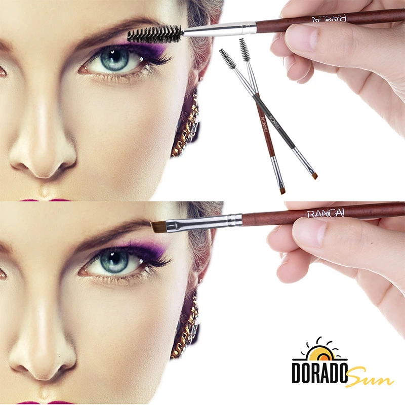 Кисточка для макияжа ancai с одной веткой двойной головкой кисть бровей