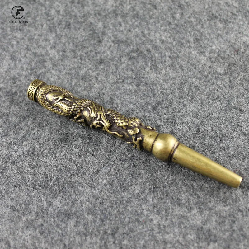Ретро латунь дым Дракон мундштук Fillter в виде курительной трубки творческий