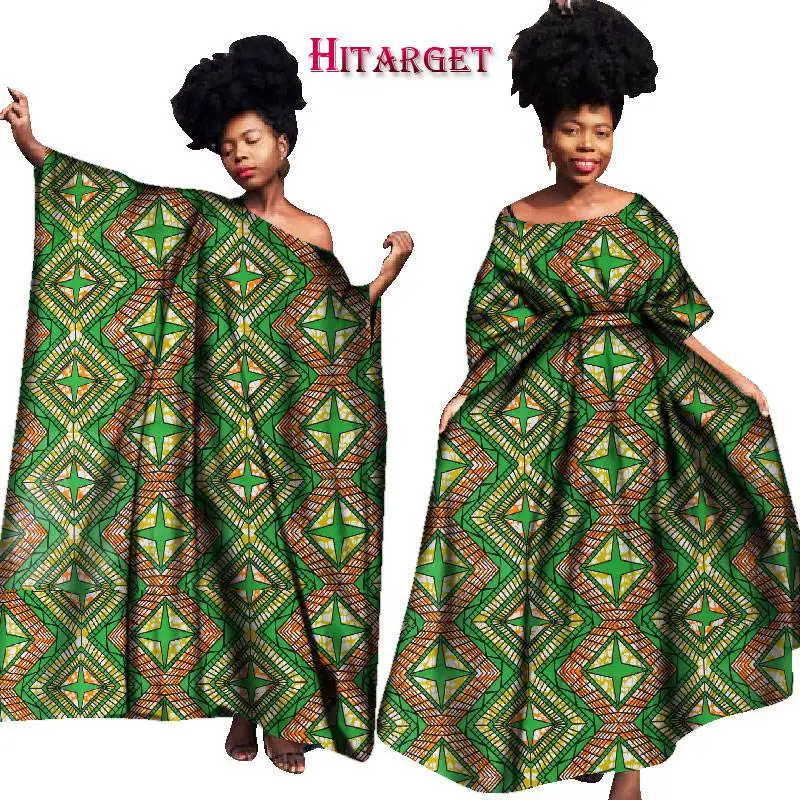 Винтажные африканские платья для женщин Bazin Riche Kanga одежда большой халат Vestidos Dashiki Африканские Восковые платья с принтом Одежда WY1701 - Цвет: 18